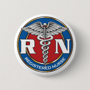RN Nurse 6 Cm Round Badge