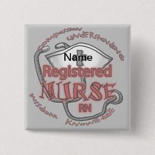 RN nurse axiom  15 Cm Square Badge