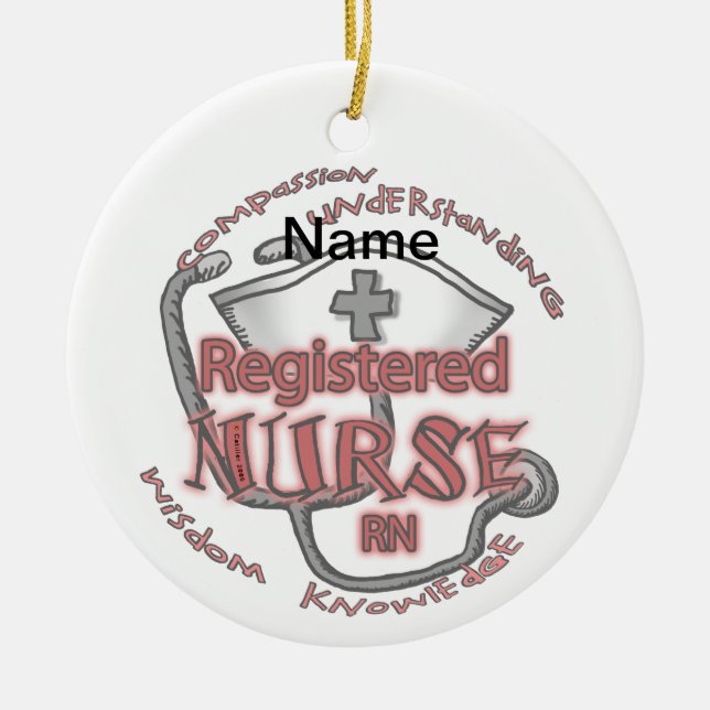 RN nurse axiom  Ceramic Ornament (Front)