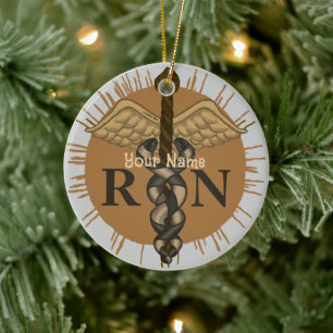 RN Nurse Caduceus  Ornament 