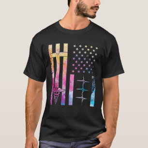 RN Nurse Christian Jesus ER Nurse USA American Fla T-Shirt