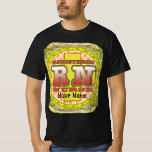 RN Nurse Cross Letters  T-Shirt