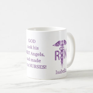 RN Nurse Gift - Personalise - Purple Coffee Mug