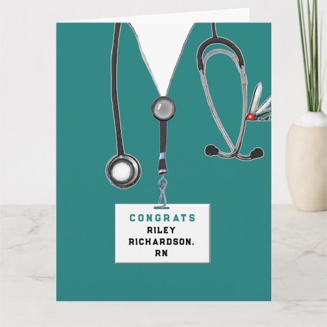RN Nurse Graduation Card (Front)