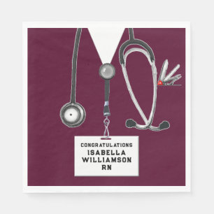 RN Nurse Graduation Party Napkin