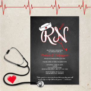 RN nurse graduation party pinning ceremony invites