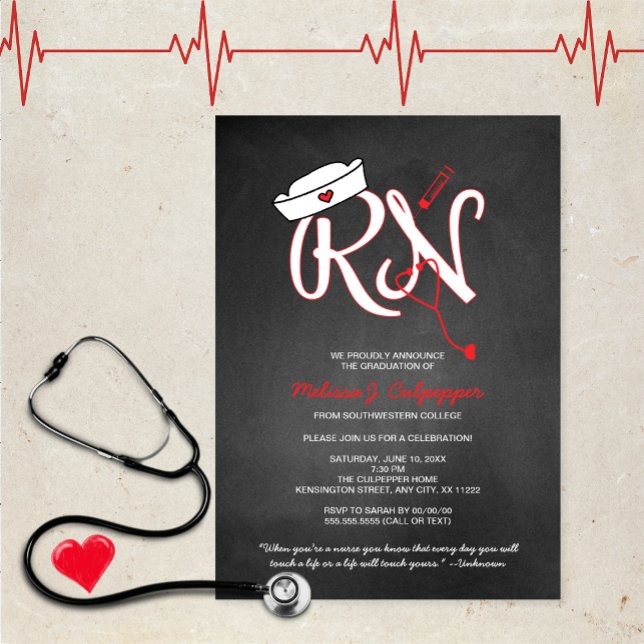 RN nurse graduation party pinning ceremony invites (Creator Uploaded)