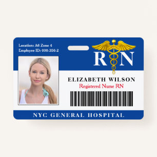 RN Nurse   Hospital Medical Employee Photo ID ID Badge