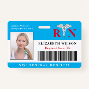 RN Nurse   Hospital Medical Employee Photo ID ID Badge