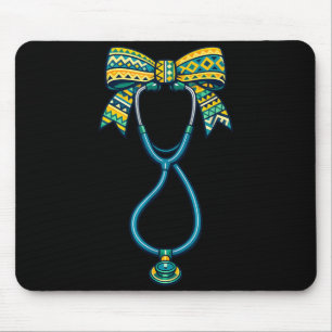 RN Nurse Life Week CNA Black History NICU Bow Tie Mouse Pad