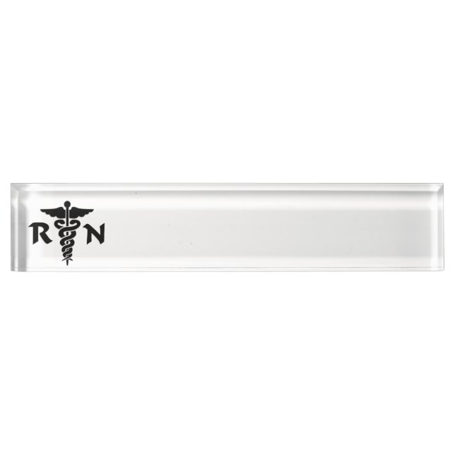 RN Nurse Medical Symbols Nameplate (Front)