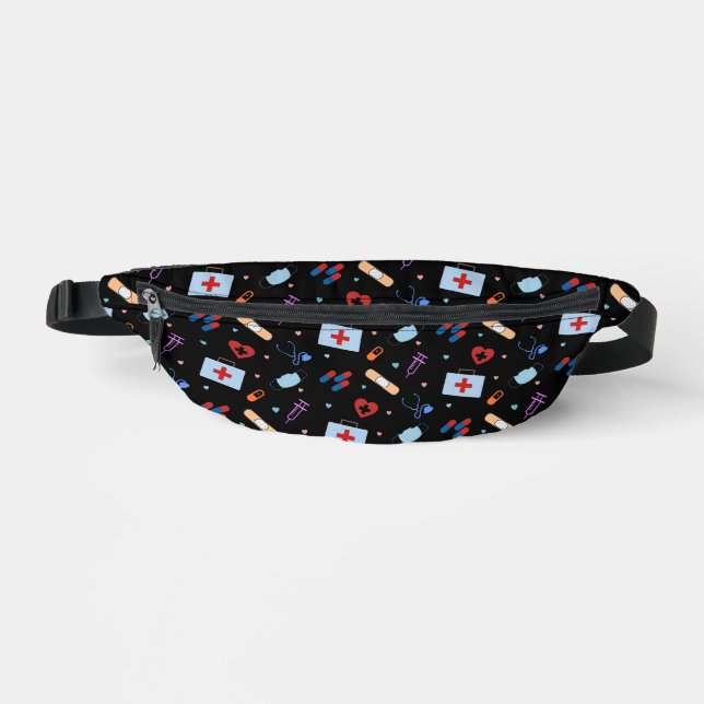 RN Nurse Nursing Student | Doctor Medical Pattern Bum Bags (Front)