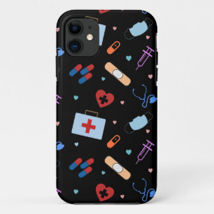 RN Nurse Nursing Student   Doctor Medical Pattern iPhone 11 Case
