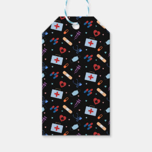 RN Nurse Nursing Student   Doctor Medical Pattern Gift Tags