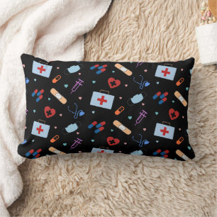 RN Nurse Nursing Student Doctor Medical Pattern Lumbar Cushion