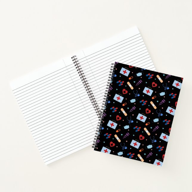 RN Nurse Nursing Student | Doctor Medical Pattern Notebook (Inside)