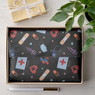 RN Nurse Nursing Student   Doctor Medical Pattern Tissue Paper