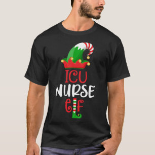 RN Nursing Christmas ER ICU PICU Elf Nurse Xmas T-Shirt