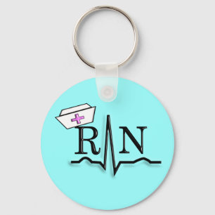 RN QRS Nurse Cap Design Key Ring