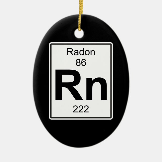Rn - Radon Ceramic Ornament (Front)
