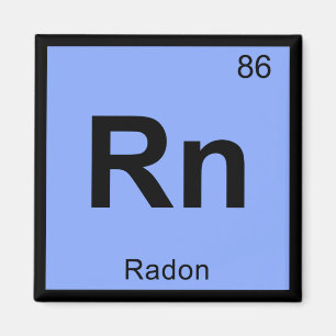 Rn - Radon Chemistry Periodic Table Symbol Magnet