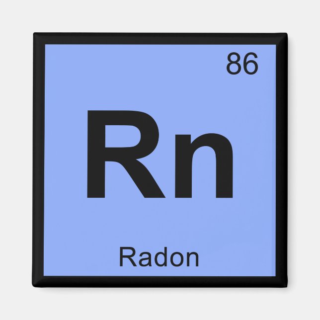Rn - Radon Chemistry Periodic Table Symbol Magnet (Front)