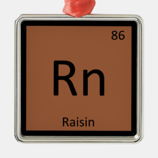 Rn - Raisin Fruit Chemistry Periodic Table Symbol Metal Ornament