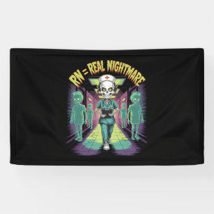 RN = Real Nightmare Halloween Nurse Banner