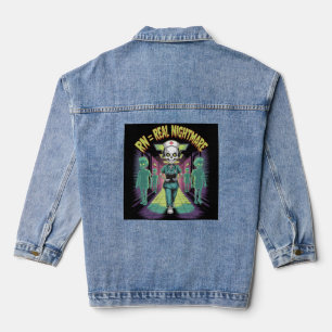 RN = Real Nightmare Halloween Nurse Denim Jacket