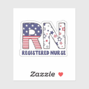 RN Registered Nurse 4th of July Subtle American