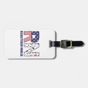 RN Registered Nurse 4th of July Subtle American Luggage Tag