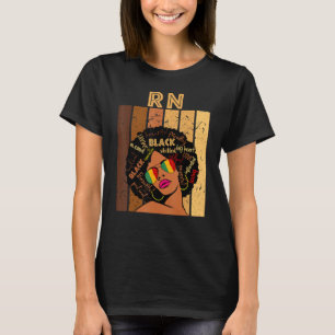 RN Registered Nurse Afro African Women Black Histo T-Shirt