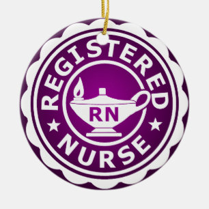 RN (Registered Nurse) Ceramic Ornament