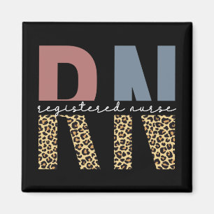 RN Registered Nurse Cheetah Print Graduation Magnet