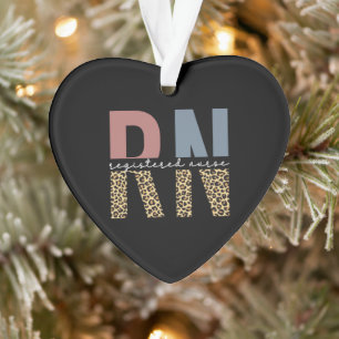 RN Registered Nurse Cheetah Print Graduation Ornament