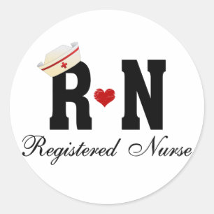 RN Registered Nurse Classic Round Sticker