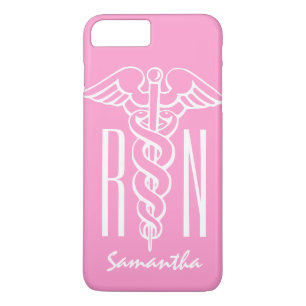 RN Registered Nurse Custom pink caduceus iPhone 8 Plus/7 Plus Case