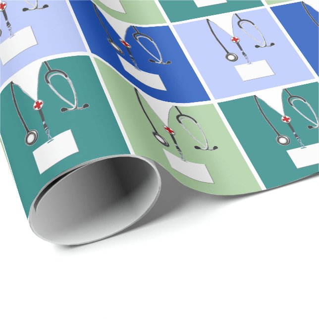 RN Registered Nurse Gift Wrapping Paper (Roll Corner)
