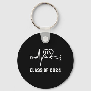 Rn Registered Nurse Graduation Class Of 2024 Nursi Key Ring