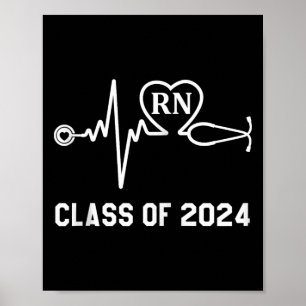 Rn Registered Nurse Graduation Class Of 2024 Nursi Poster