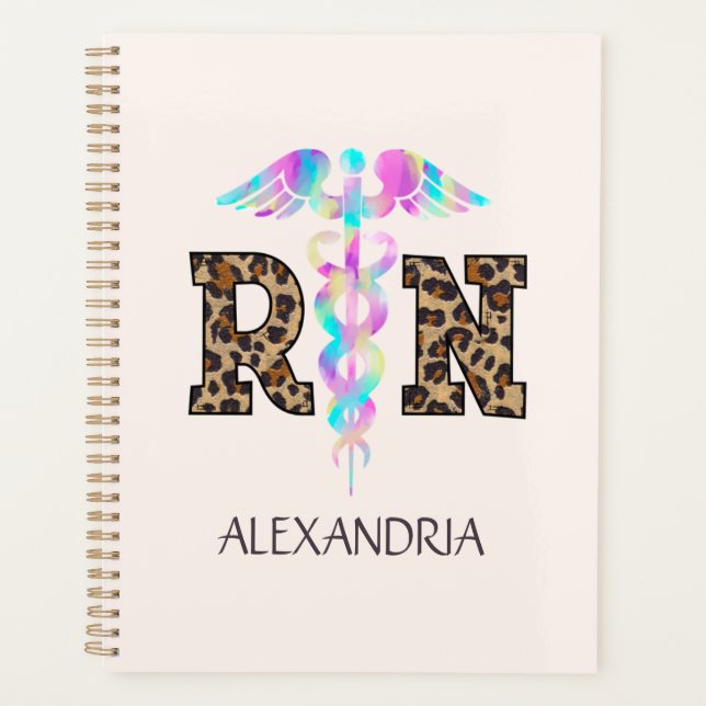 RN, Registered Nurse  Leopard Planner (Front)