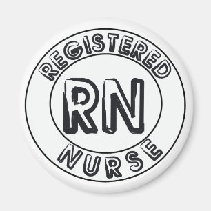 RN REGISTERED NURSE LOGO BADGE MAGNET