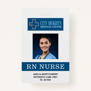 RN Registered Nurse Name Photo ID Hospital Logo ID Badge