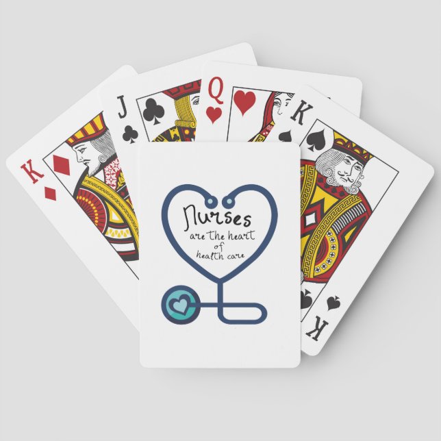 RN Registered Nurses Gifts Playing Cards (Back)