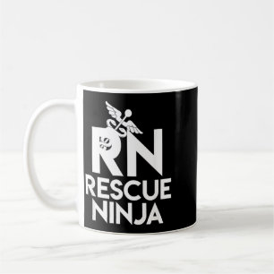 Rn Rescue Ninja Funny Registered Nurse Nursing Coffee Mug