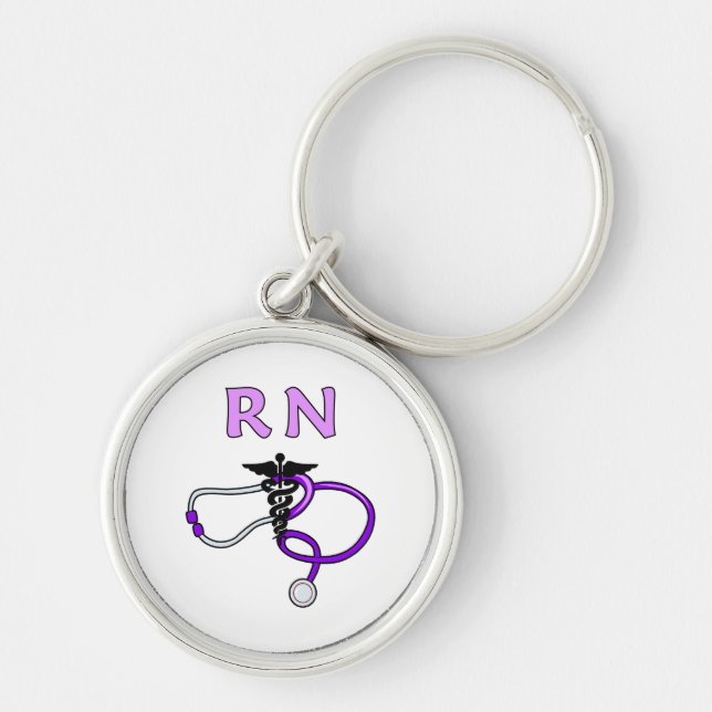 RN Stethoscope Key Ring (Front)