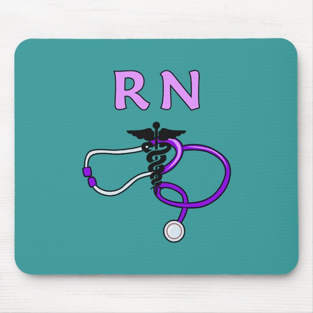 RN Stethoscope Mouse Pad (Front)
