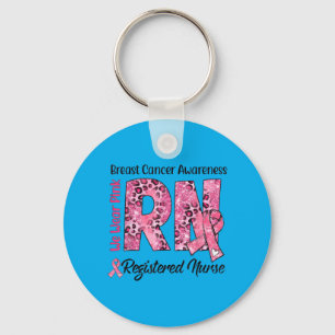 RN Wear nk Stethoscope Ribbon Breast Cancer Key Ring