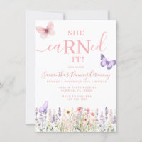 RN Wildflower Graduation Pinning Invitation