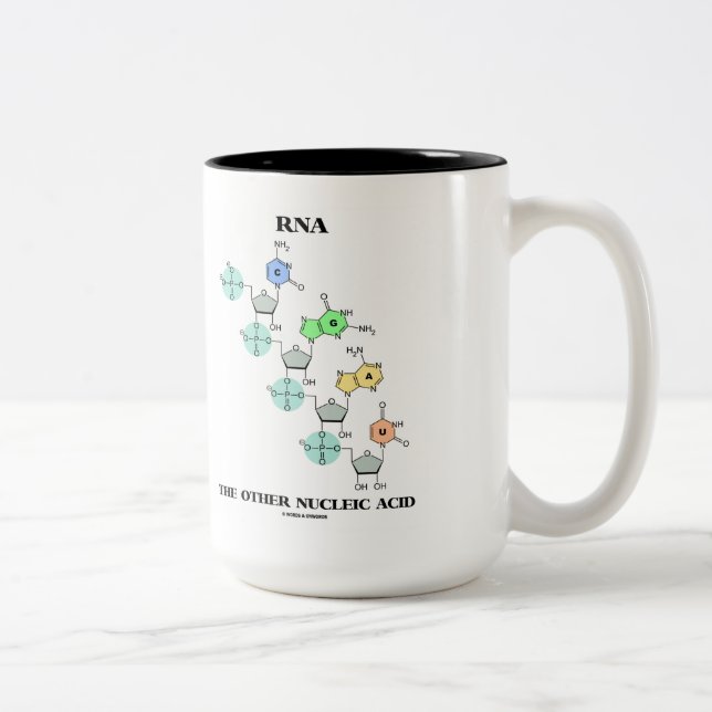 RNA The Other Nucleic Acid (Chemical Structure) Two-Tone Coffee Mug (Right)